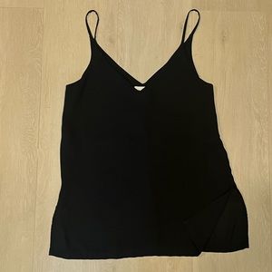 H&M black side slot tank